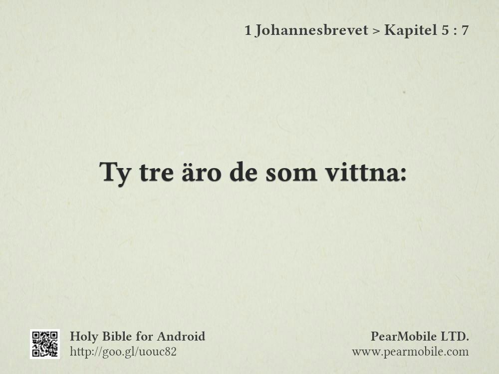 1 Johannesbrevet, Kapitel 5:7